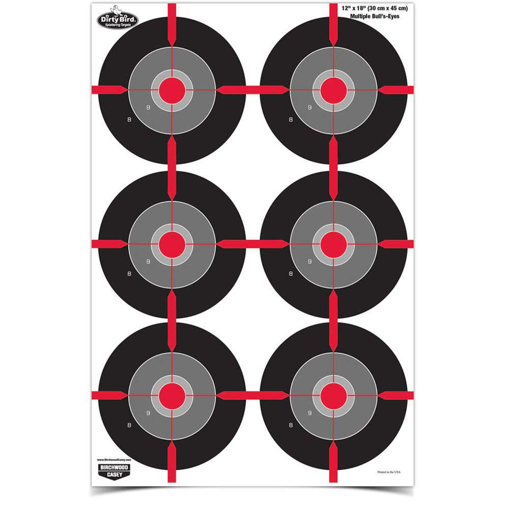 Targets Birchwood Casey 4.50" DIRTY BIRD 12X18 MUL BULLSEYE 8 TGTS